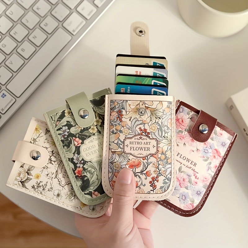 Index Card Holder - Gelamineerde verborgen mini-portemonnee met uittrekbaar creditcardhouder,