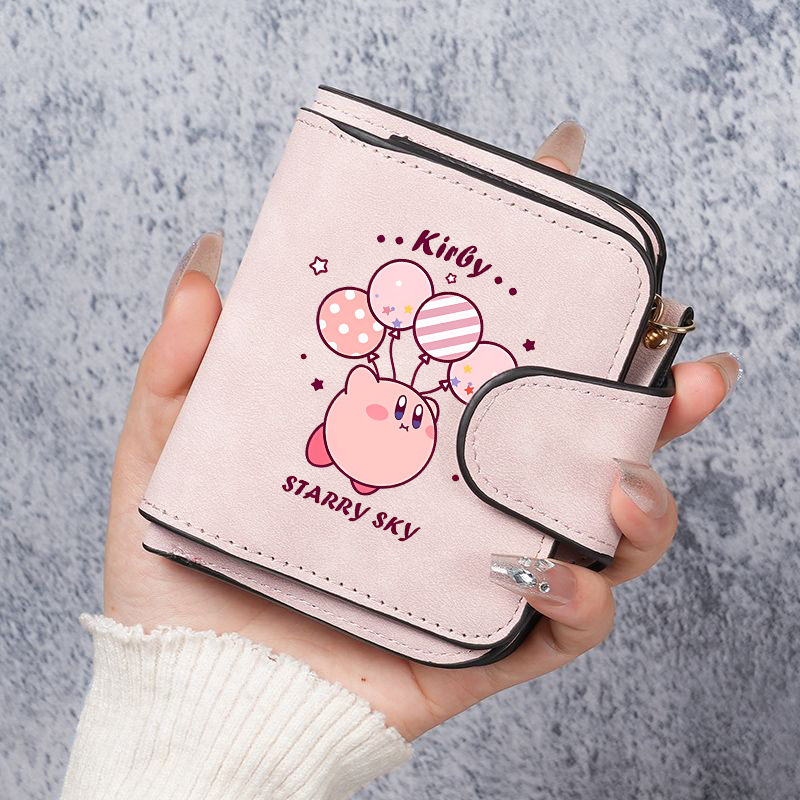 Index Card Holder - Kirbys korte portemonnee dames opvouwbare portemonnees