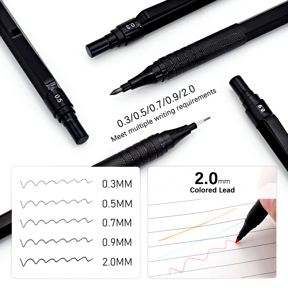 Zwarte metalen mechanische pot - Mechanical Pencil 0.3 recensie en prijs