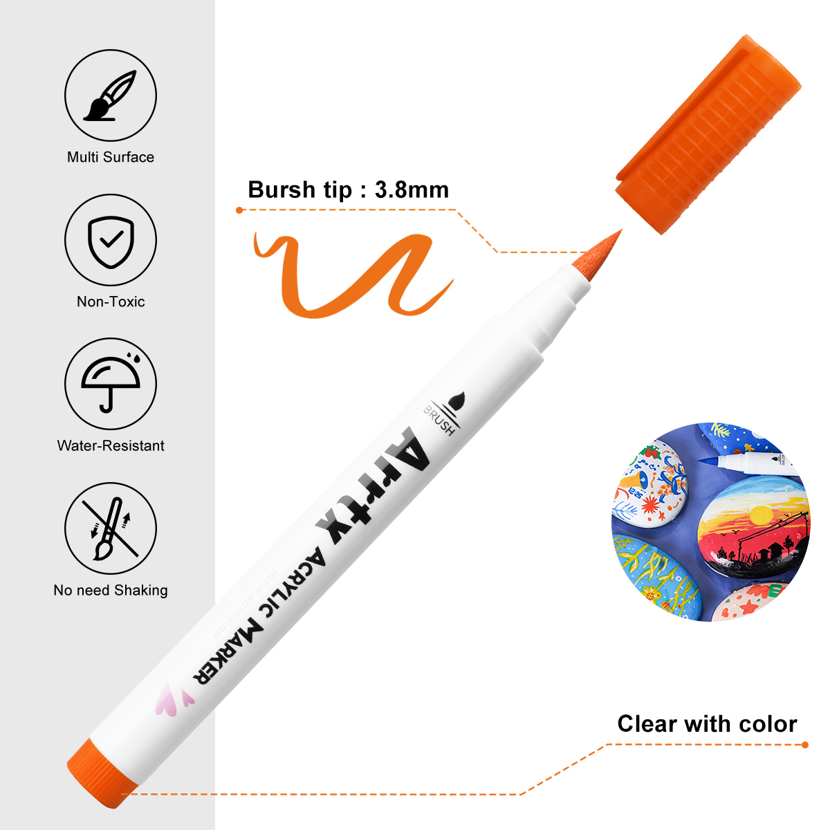 Arrtx 30-kleuren acrylmaker, e - Correction Pen Fine recensie en prijs